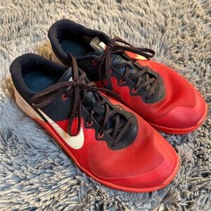 Nike Metcon 2 Athletic Training Shoes Mens Size 10 Sneakers Red White Black